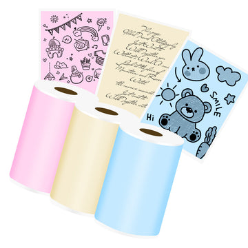 Vretti Self-Adhesive Thermal Paper Rolls Compatible With TP6-S Thermal Printer