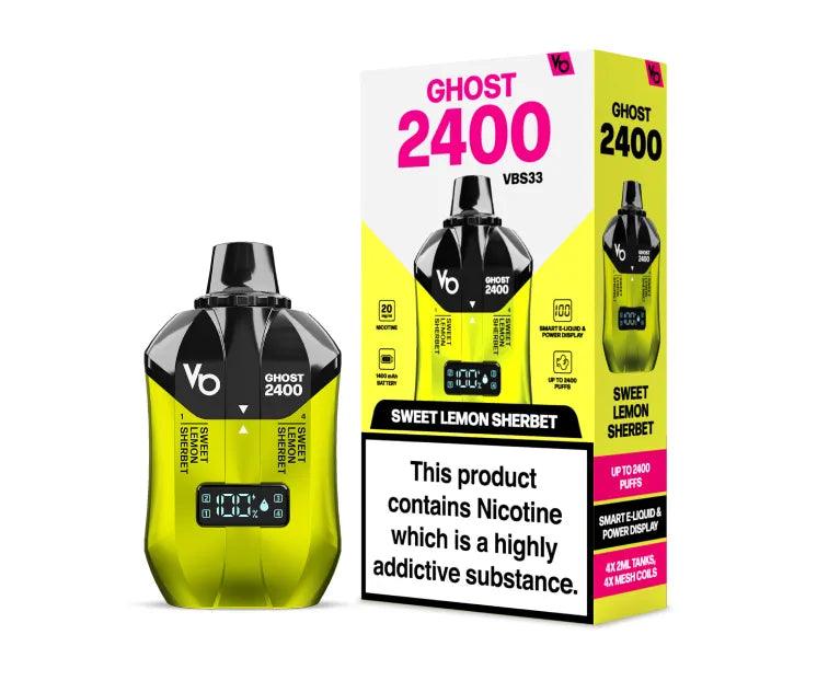 Ghost 2400 4-in-1 Sweet Lemon Sherbet - Vape Unit