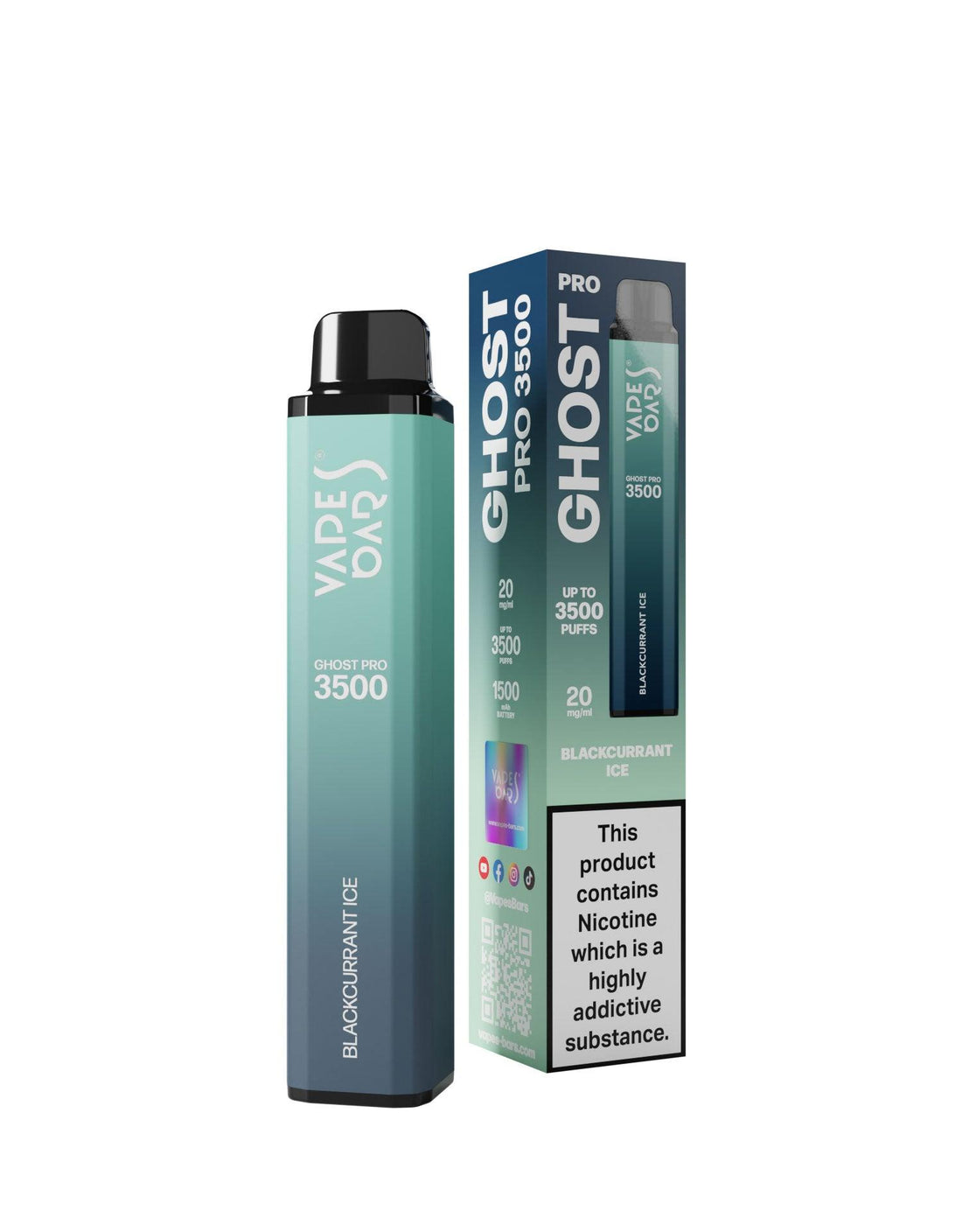 Ghost Pro 3500 Blackcurrant Ice 20MG - Vape Unit