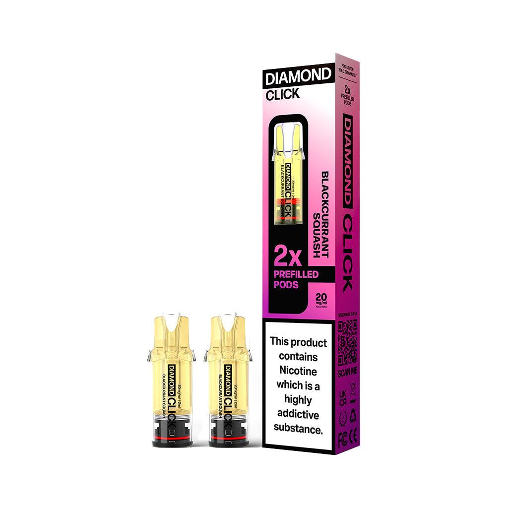 Vapes Bars Diamond Click BlackCurrant Squash - Vape Unit